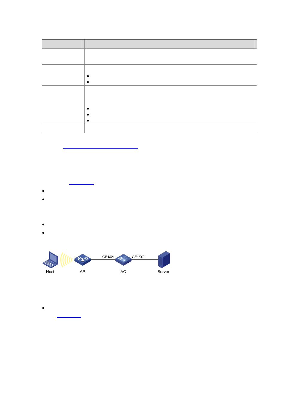 Configuration examples, Network requirements, Configuration procedure | Table 16-3 | H3C Technologies H3C WX6000 Series Access Controllers User Manual | Page 114 / 613