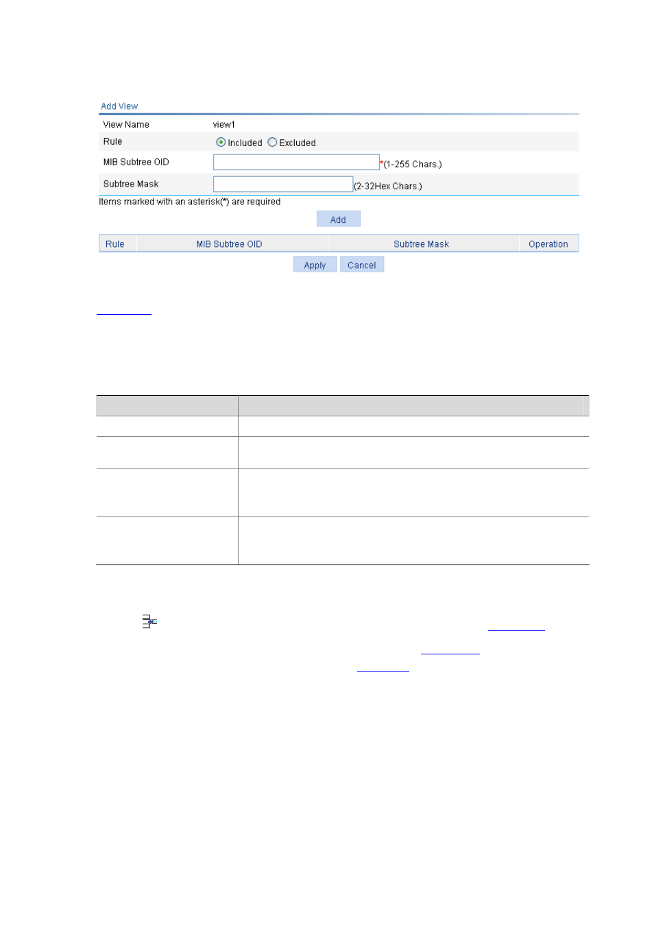 Adding rules to an snmp view, Shown in, Figure 18-7 | H3C Technologies H3C WX6000 Series Access Controllers User Manual | Page 127 / 613