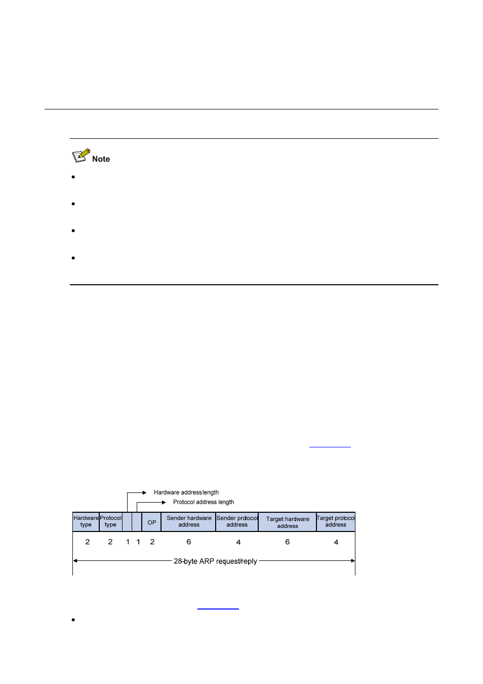 22 arp configuration, Arp overview, Arp function | Arp message format, Arp configuration | H3C Technologies H3C WX6000 Series Access Controllers User Manual | Page 158 / 613
