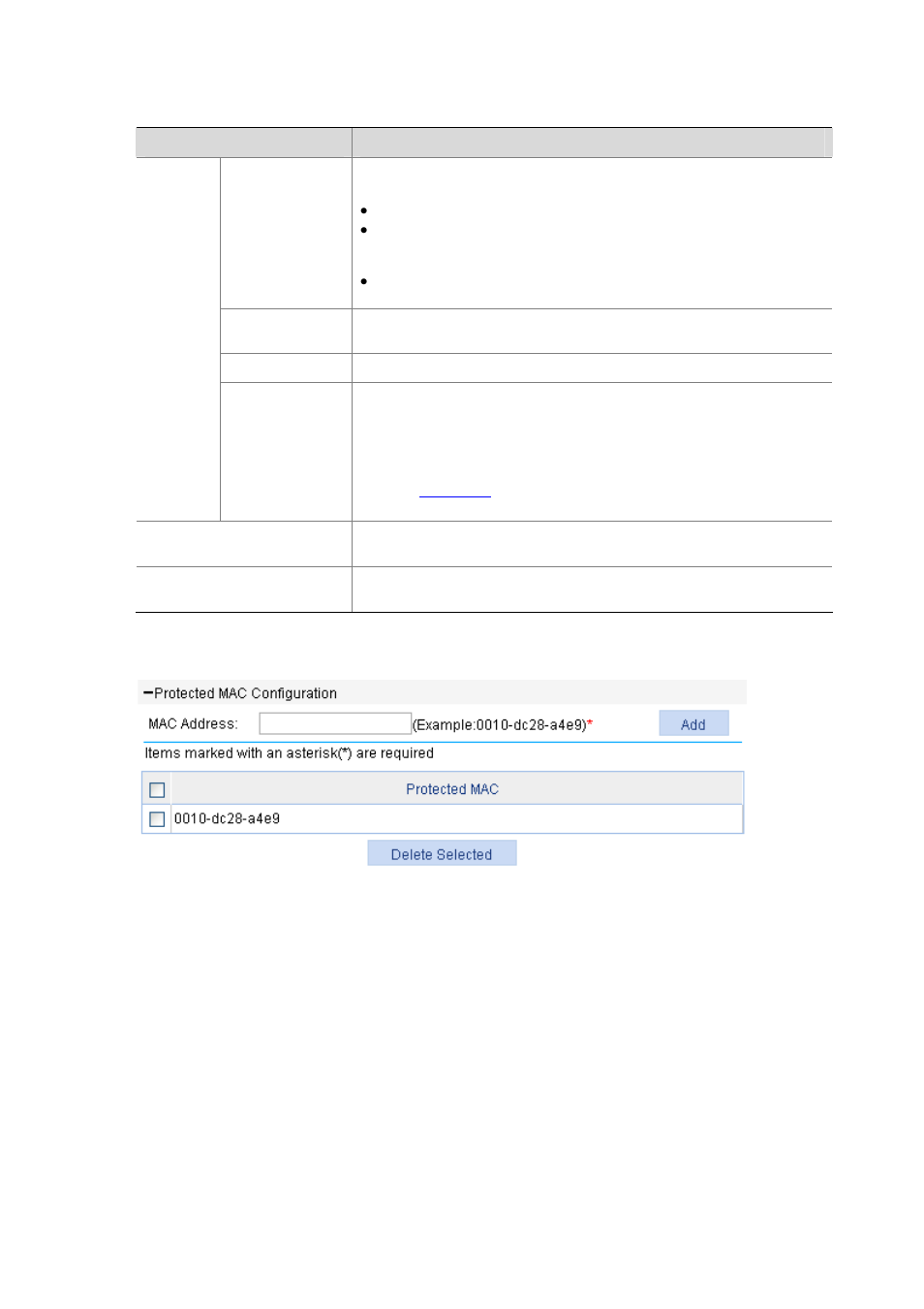 Table 23-2 | H3C Technologies H3C WX6000 Series Access Controllers User Manual | Page 172 / 613