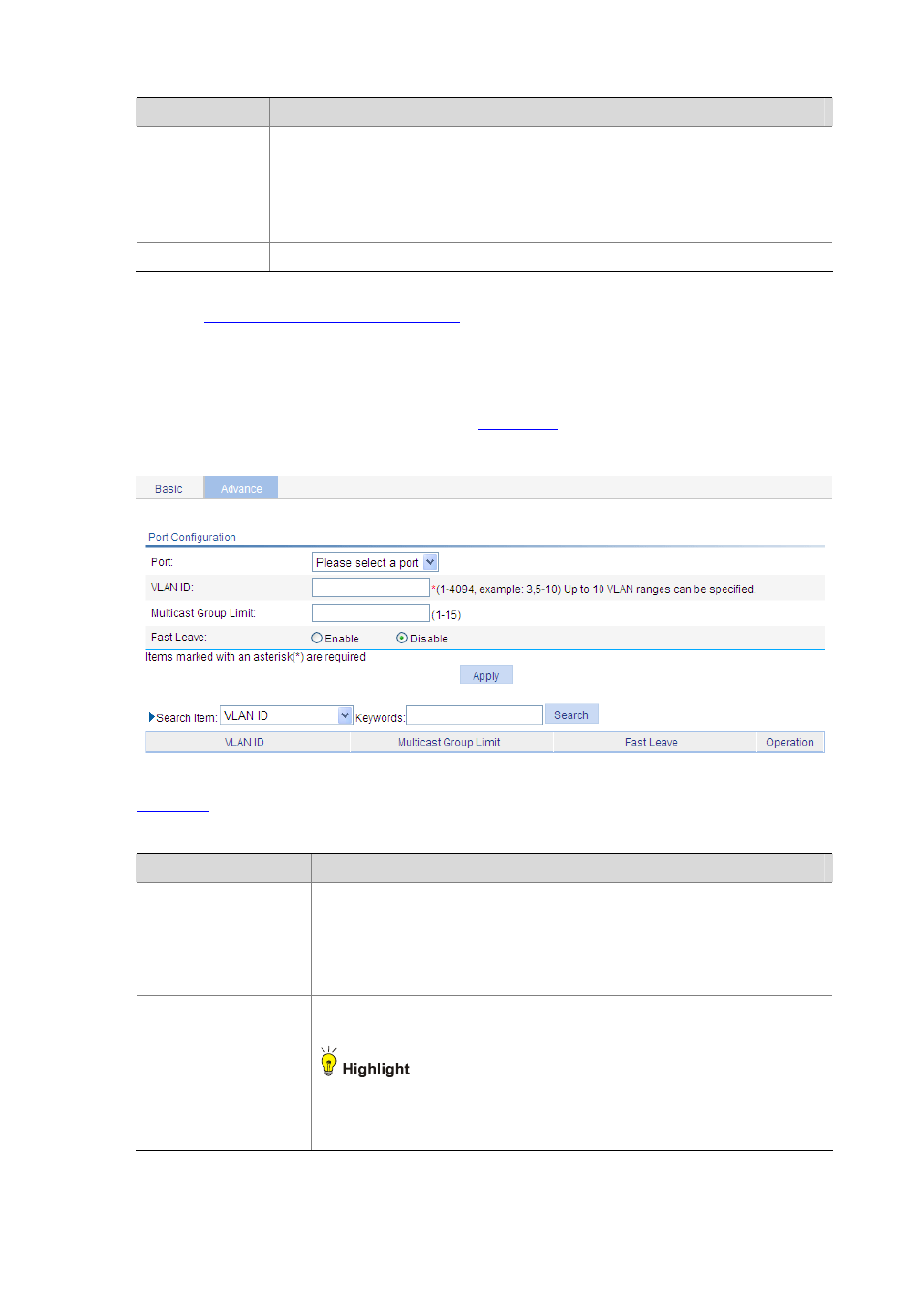 Configuring igmp snooping port functions, Configuring igmp snooping port functions -8 | H3C Technologies H3C WX6000 Series Access Controllers User Manual | Page 180 / 613