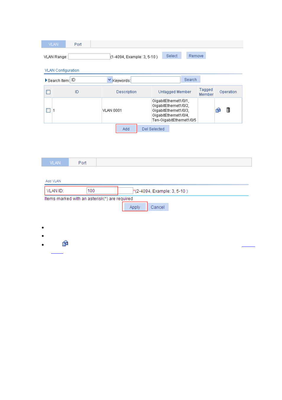 Figure 24-9, Click, A vlan, as shown in | Figure 24-10 | H3C Technologies H3C WX6000 Series Access Controllers User Manual | Page 183 / 613