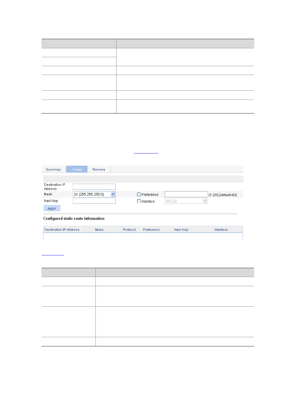 Creating an ipv4 static route, Table 25-1 | H3C Technologies H3C WX6000 Series Access Controllers User Manual | Page 189 / 613