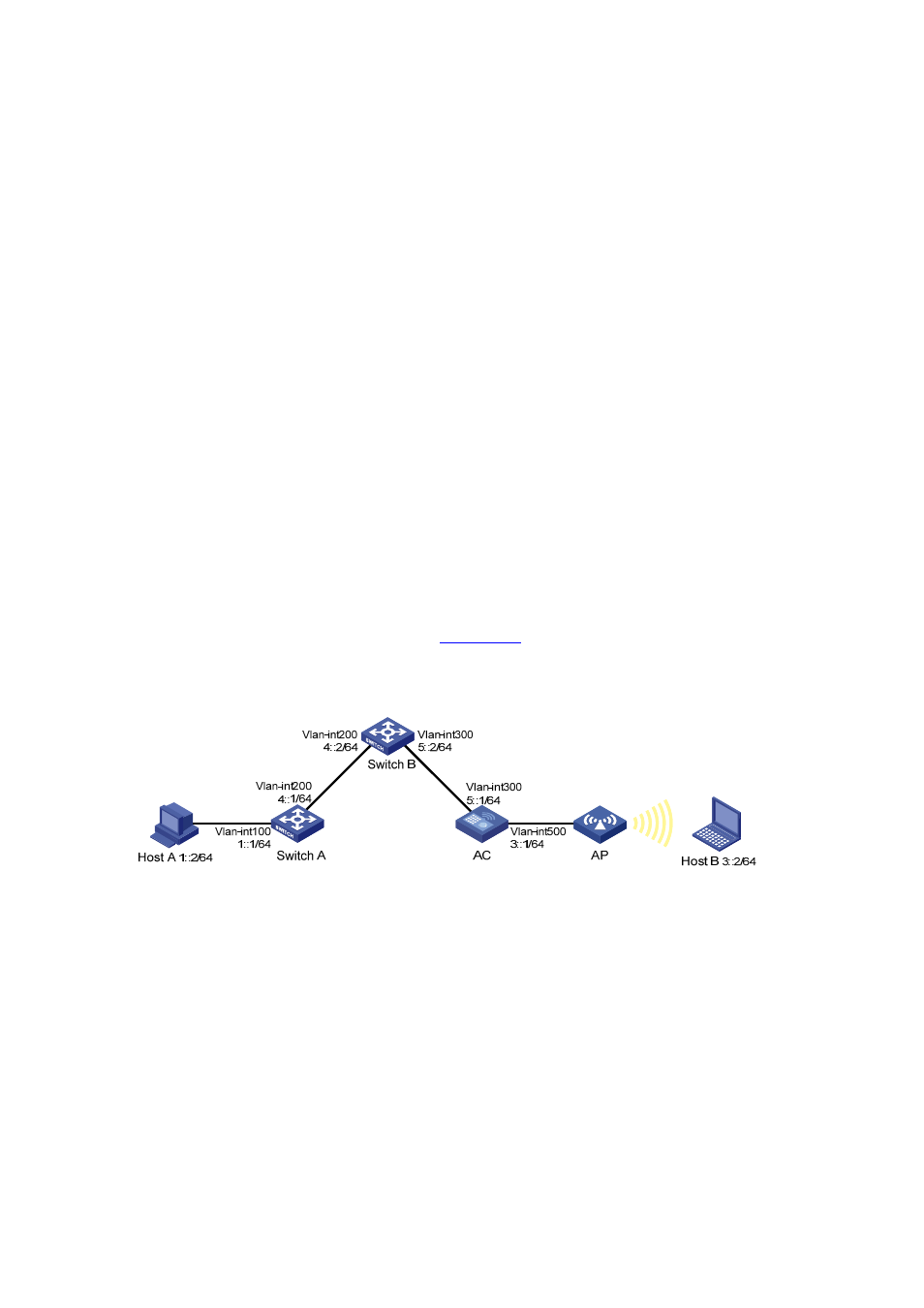 Verify the configuration, Ipv6 static route configuration example, Network requirements | Configuration outlines, Configuration procedure, Ipv6 static route configuration example -7 | H3C Technologies H3C WX6000 Series Access Controllers User Manual | Page 193 / 613