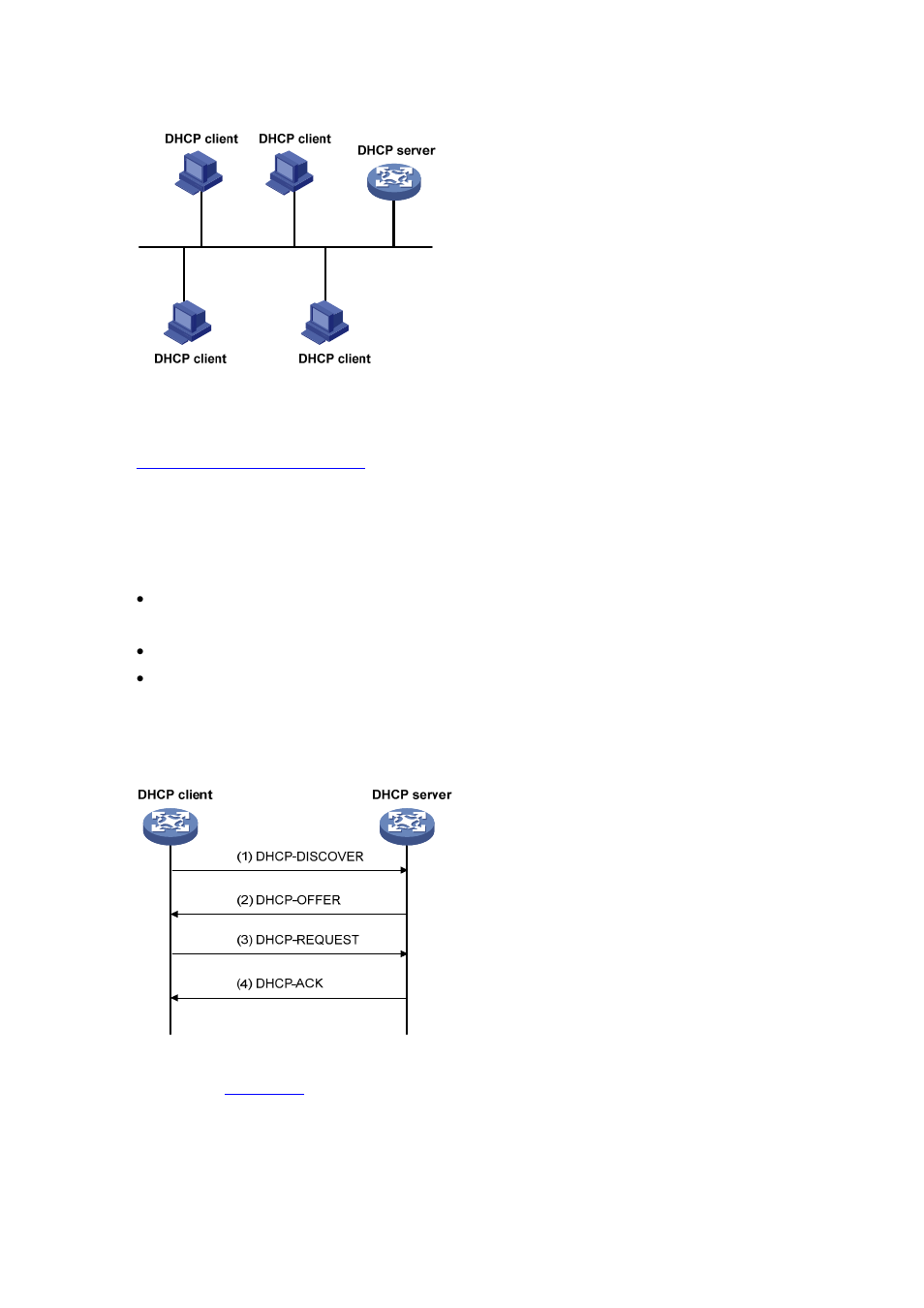 Dhcp address allocation, Allocation mechanisms, Dynamic ip address allocation process | H3C Technologies H3C WX6000 Series Access Controllers User Manual | Page 197 / 613
