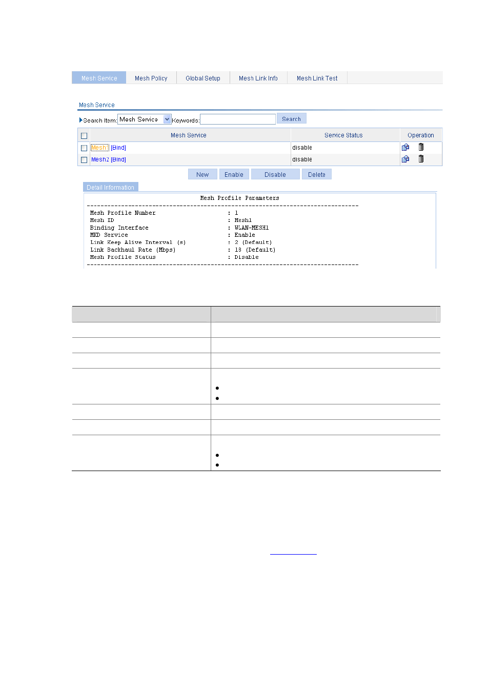 Configuring a mesh policy, Creating a mesh policy | H3C Technologies H3C WX6000 Series Access Controllers User Manual | Page 321 / 613