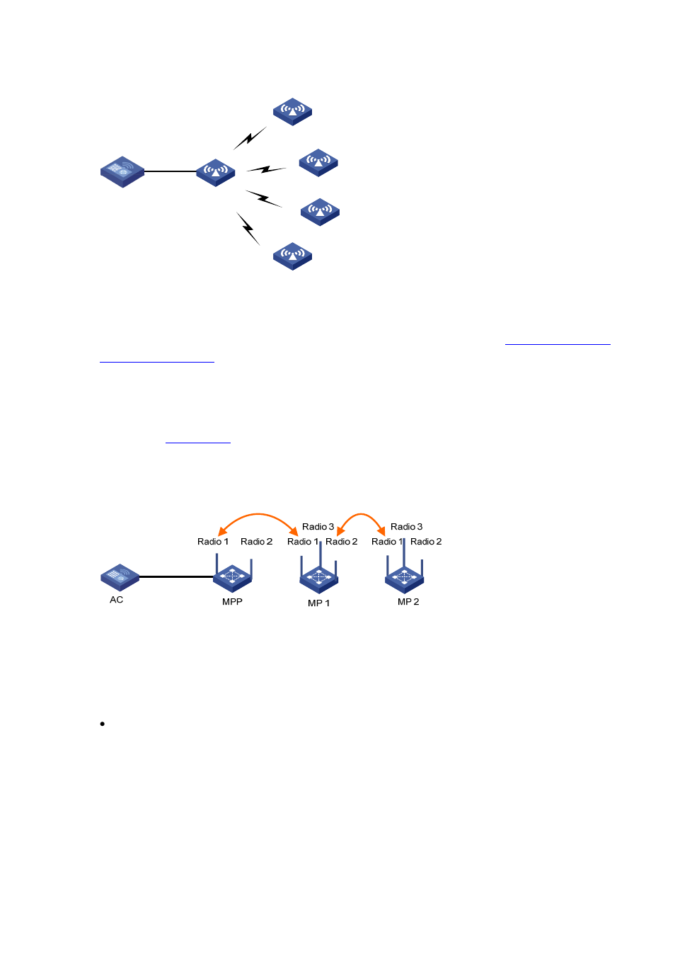 Configuration procedure, Tri-radio mesh configuration example, Network requirements | Configuration considerations, Tri-radio mesh configuration example -26 | H3C Technologies H3C WX6000 Series Access Controllers User Manual | Page 335 / 613