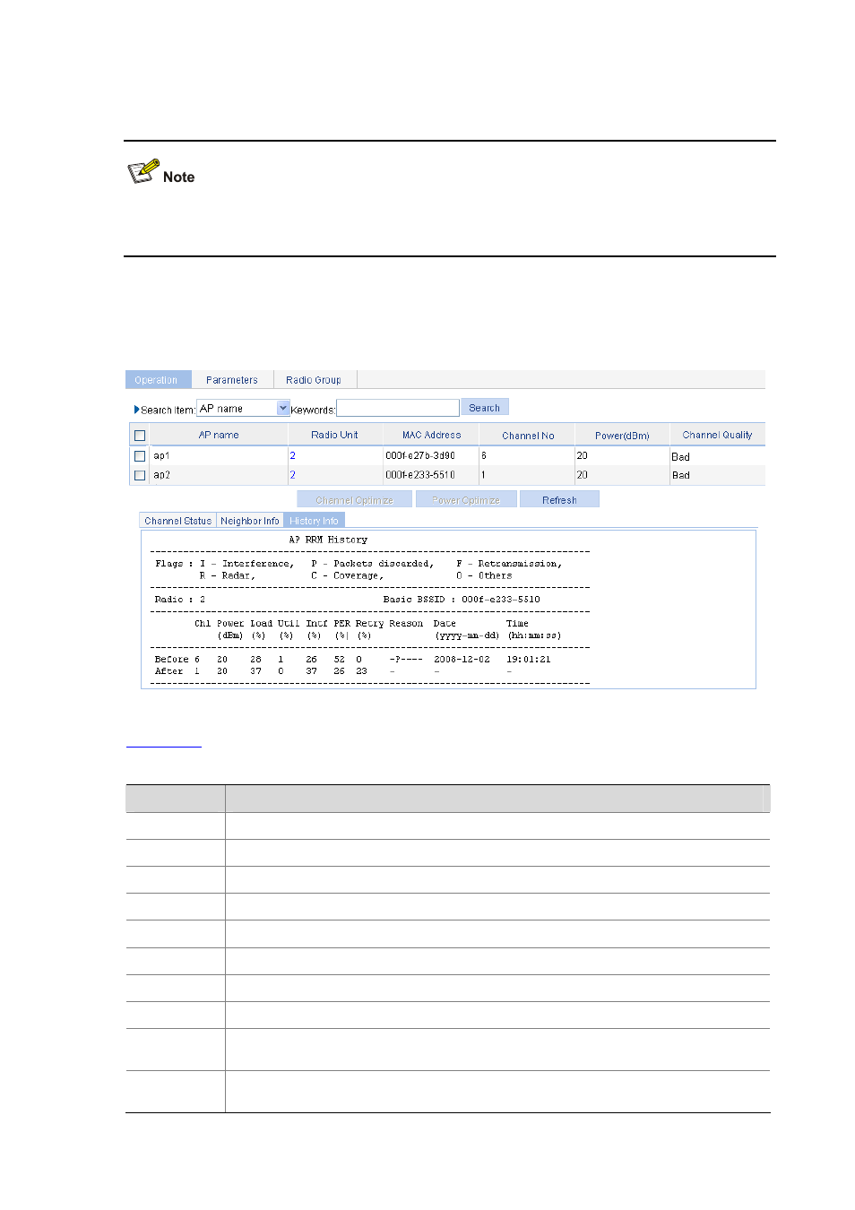 Displaying history information | H3C Technologies H3C WX6000 Series Access Controllers User Manual | Page 374 / 613