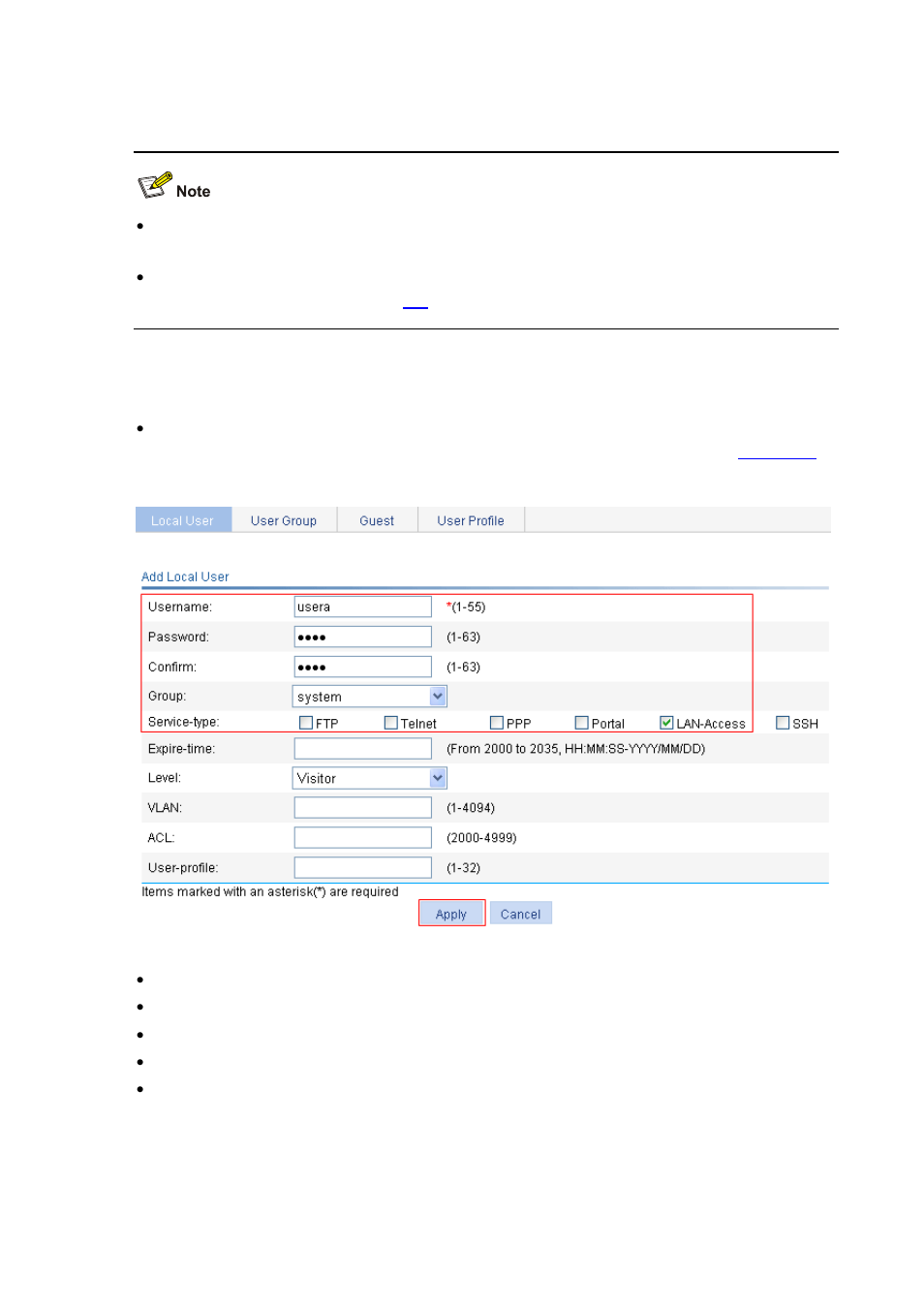 Configuration procedure | H3C Technologies H3C WX6000 Series Access Controllers User Manual | Page 456 / 613