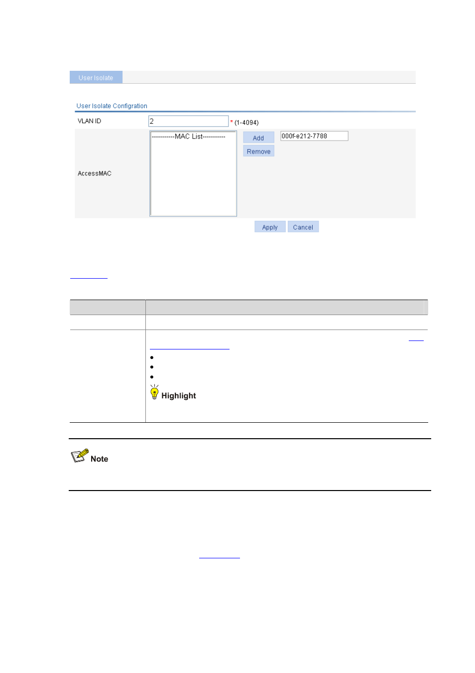 Displaying user isolation information | H3C Technologies H3C WX6000 Series Access Controllers User Manual | Page 510 / 613