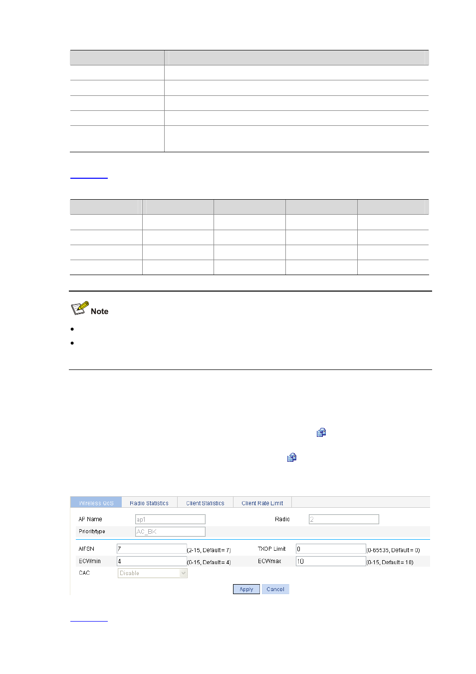 Setting client edca parameters | H3C Technologies H3C WX6000 Series Access Controllers User Manual | Page 567 / 613