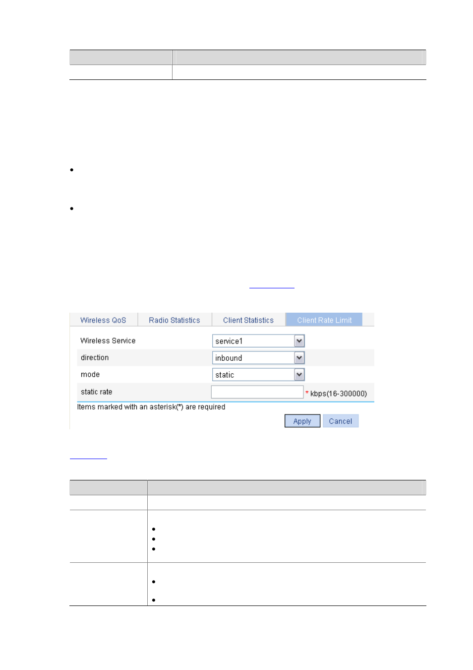 Setting rate limiting | H3C Technologies H3C WX6000 Series Access Controllers User Manual | Page 571 / 613
