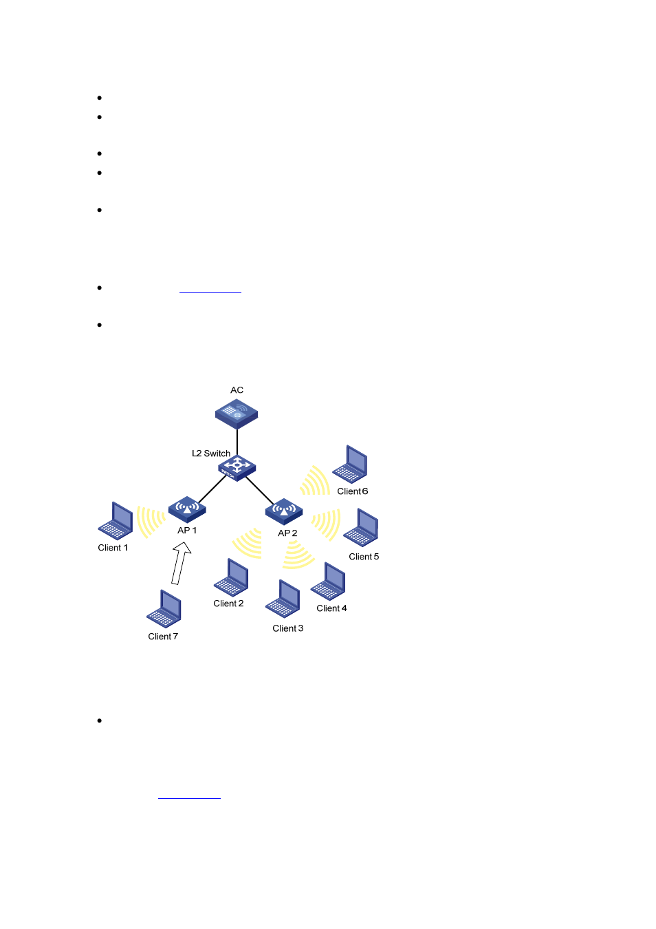 Configuration guidelines, Network requirements, Configuration procedure | H3C Technologies H3C WX6000 Series Access Controllers User Manual | Page 595 / 613