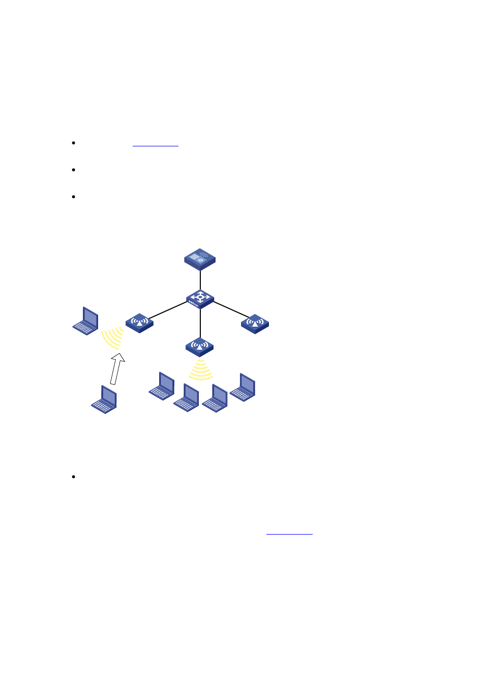 Configuration guidelines, Network requirements, Configuration procedure | H3C Technologies H3C WX6000 Series Access Controllers User Manual | Page 598 / 613