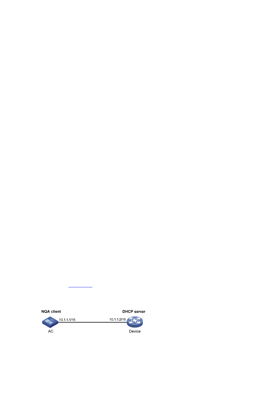 Dhcp test configuration example, Network requirements, Configuration procedure | H3C Technologies H3C WX6000 Series Access Controllers User Manual | Page 160 / 179