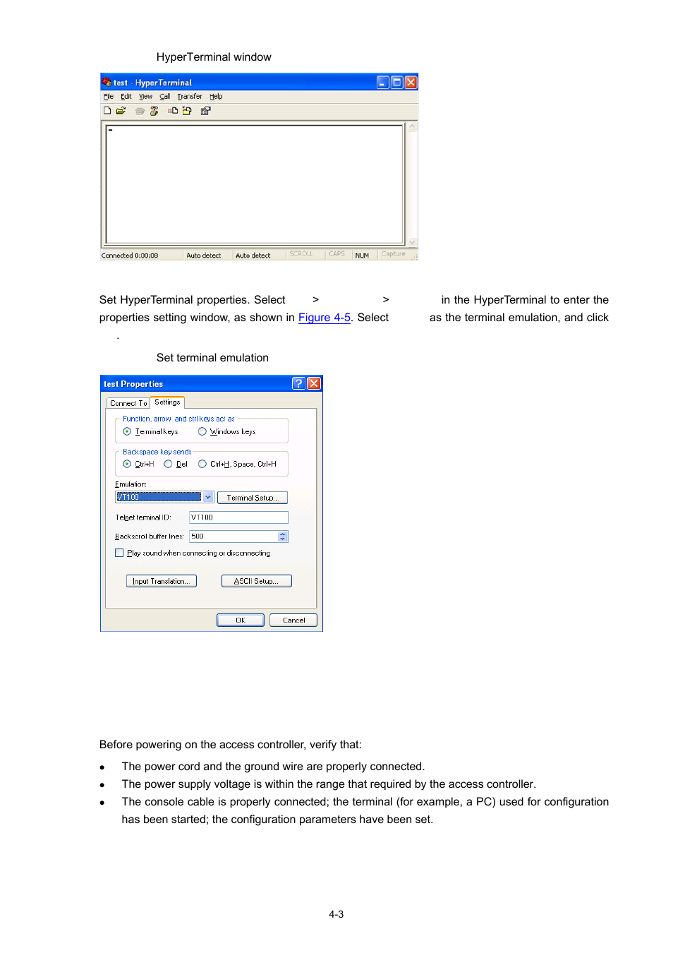 Powering on the access controller, Checking before power-on | H3C Technologies H3C WX5000 Series Access Controllers User Manual | Page 38 / 85