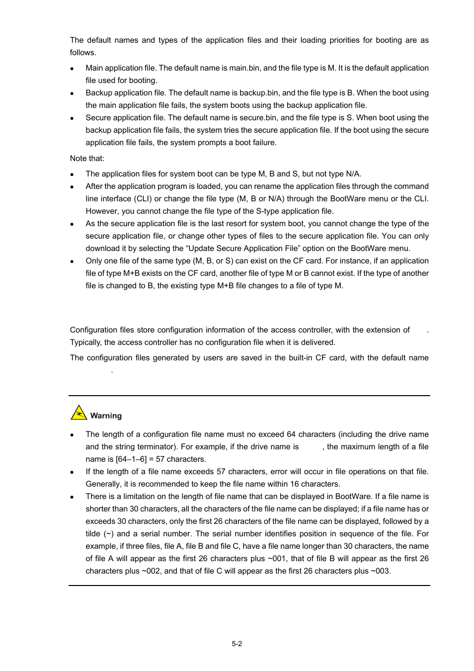 Configuration files | H3C Technologies H3C WX5000 Series Access Controllers User Manual | Page 42 / 85