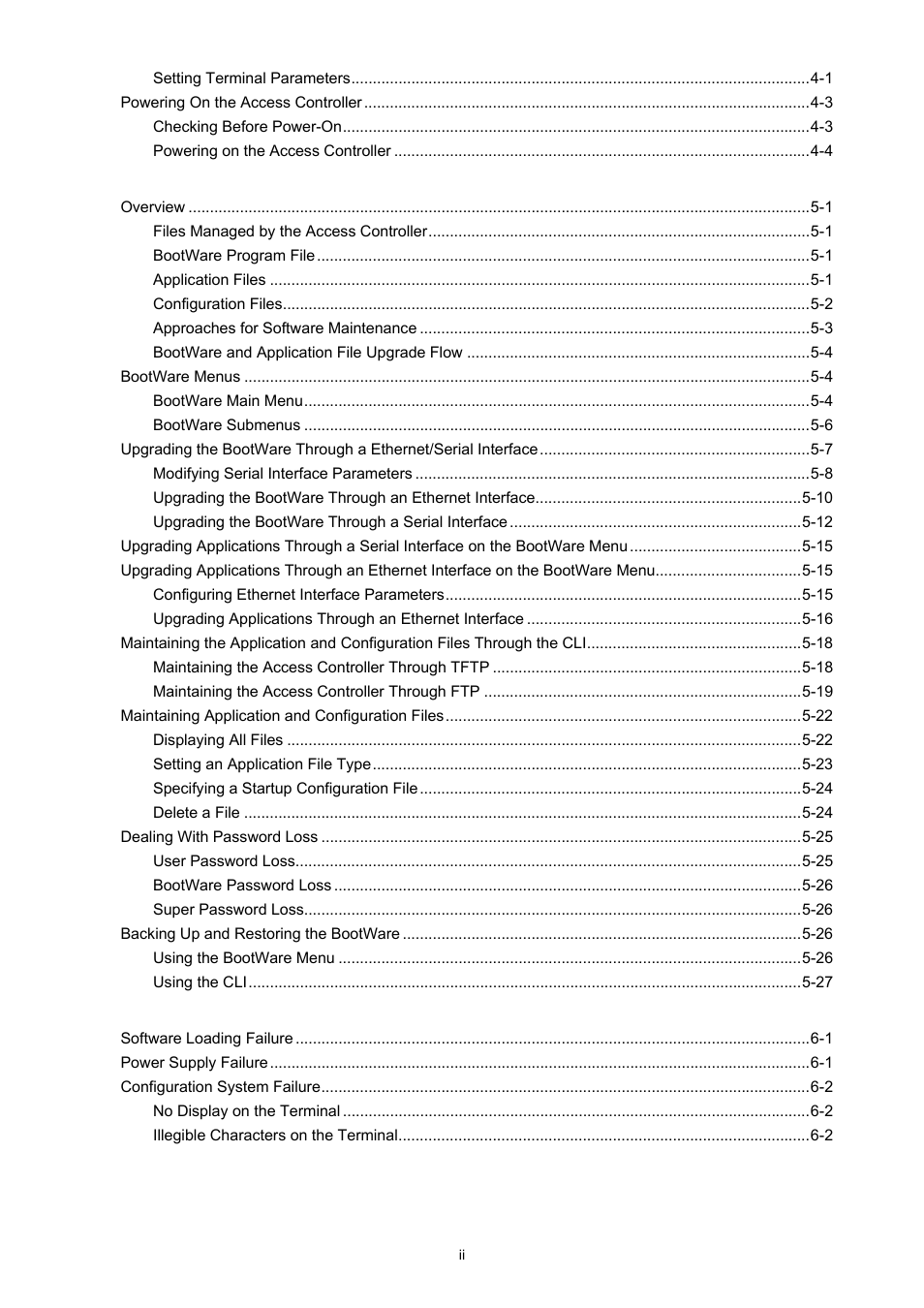 H3C Technologies H3C WX5000 Series Access Controllers User Manual | Page 6 / 85