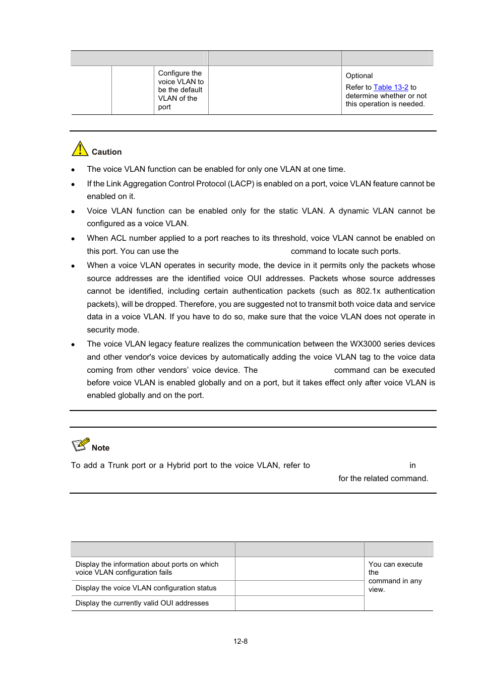 Displaying and maintaining voice vlan | H3C Technologies H3C WX3000 Series Unified Switches User Manual | Page 103 / 686