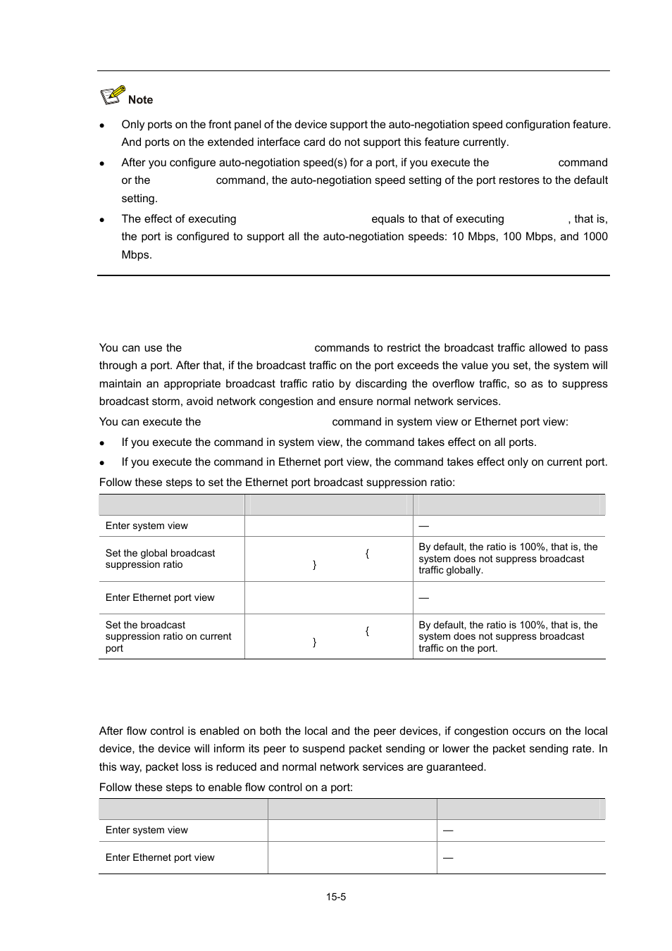 Enabling flow control on a port | H3C Technologies H3C WX3000 Series Unified Switches User Manual | Page 120 / 686