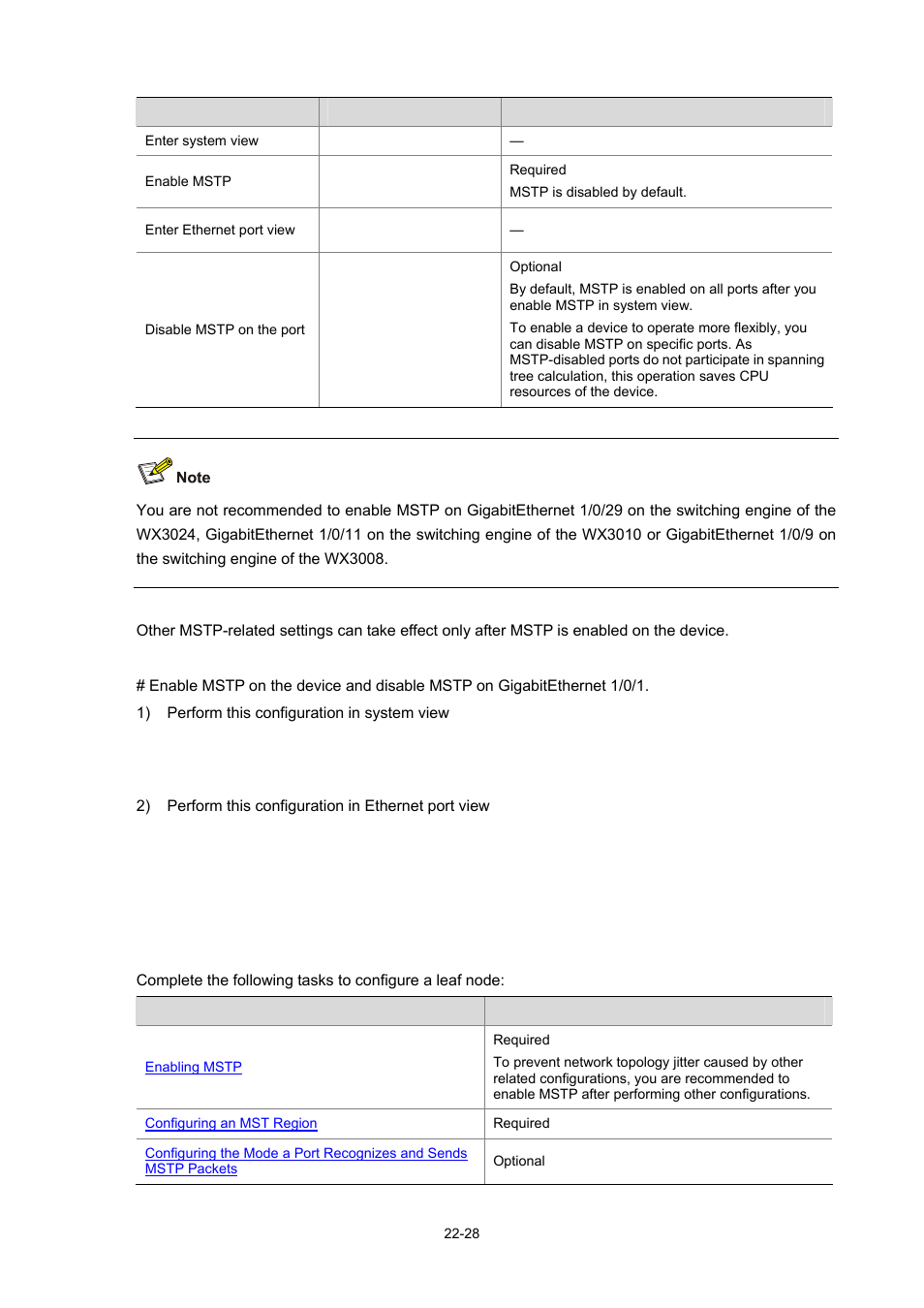 Configuration example, Configuring leaf nodes | H3C Technologies H3C WX3000 Series Unified Switches User Manual | Page 197 / 686