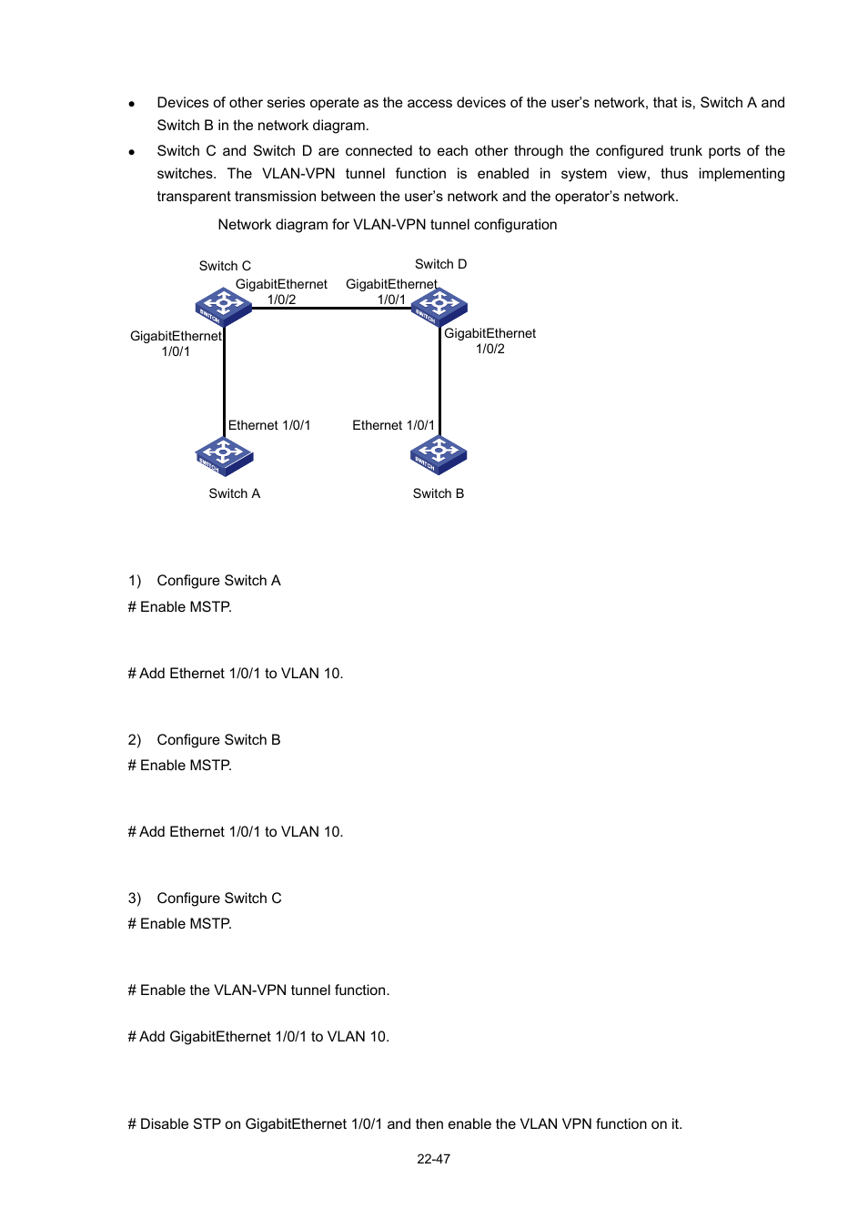 Configuration procedure | H3C Technologies H3C WX3000 Series Unified Switches User Manual | Page 216 / 686