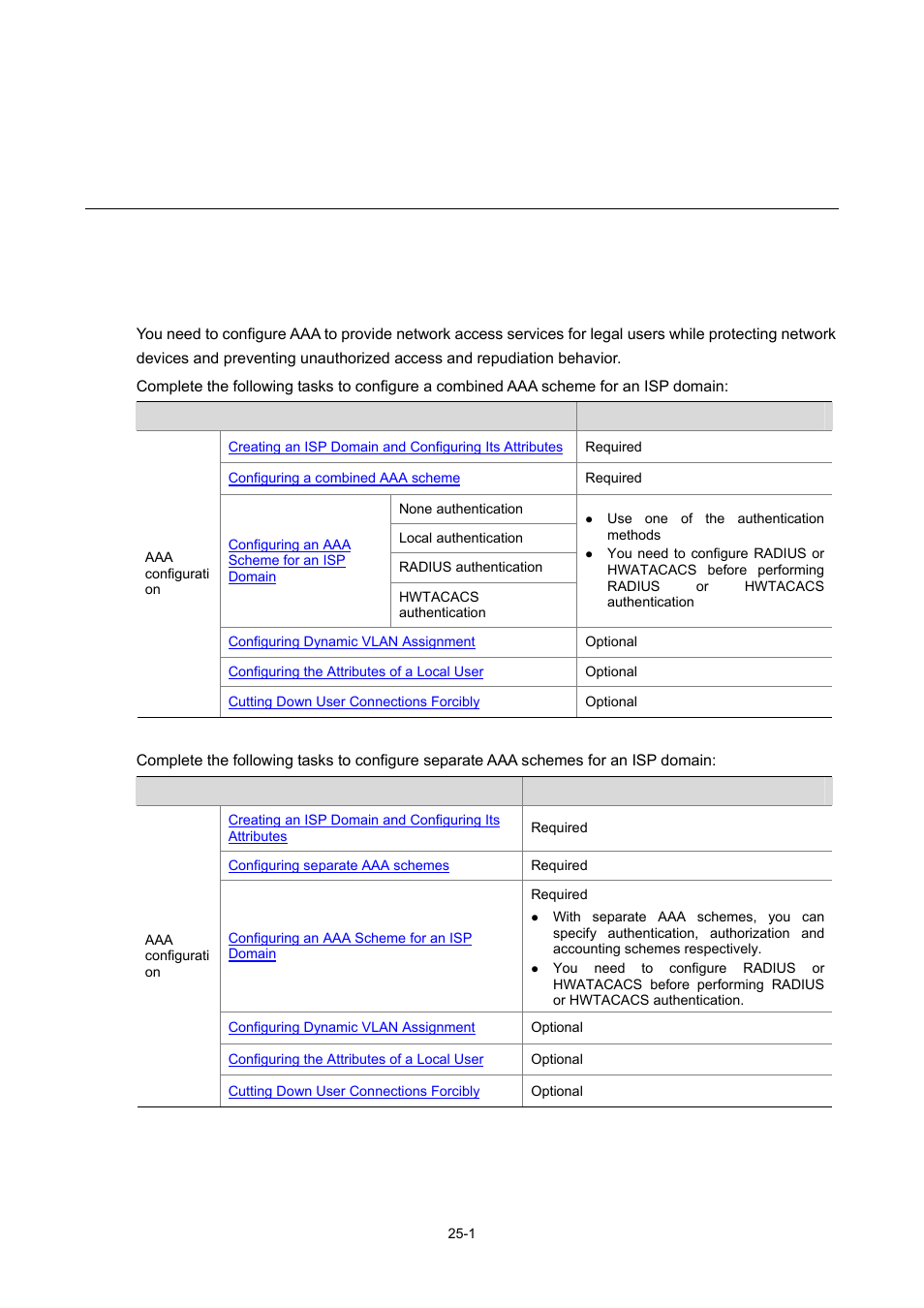 27 aaa configuration, Aaa configuration task list, Configuration introduction | Aaa configuration | H3C Technologies H3C WX3000 Series Unified Switches User Manual | Page 253 / 686