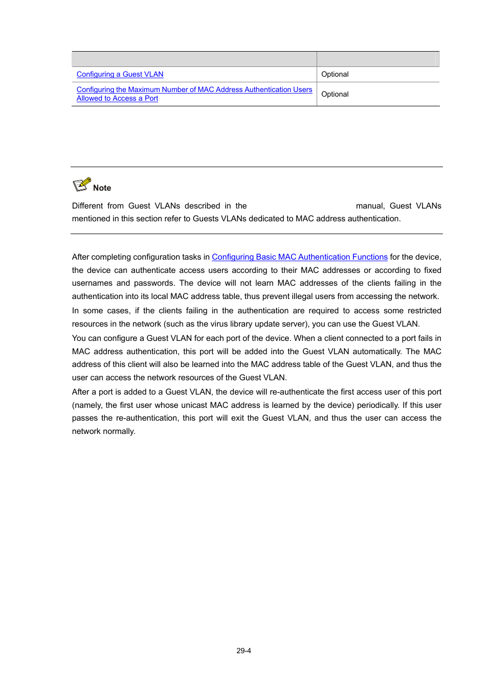 Configuring a guest vlan | H3C Technologies H3C WX3000 Series Unified Switches User Manual | Page 287 / 686