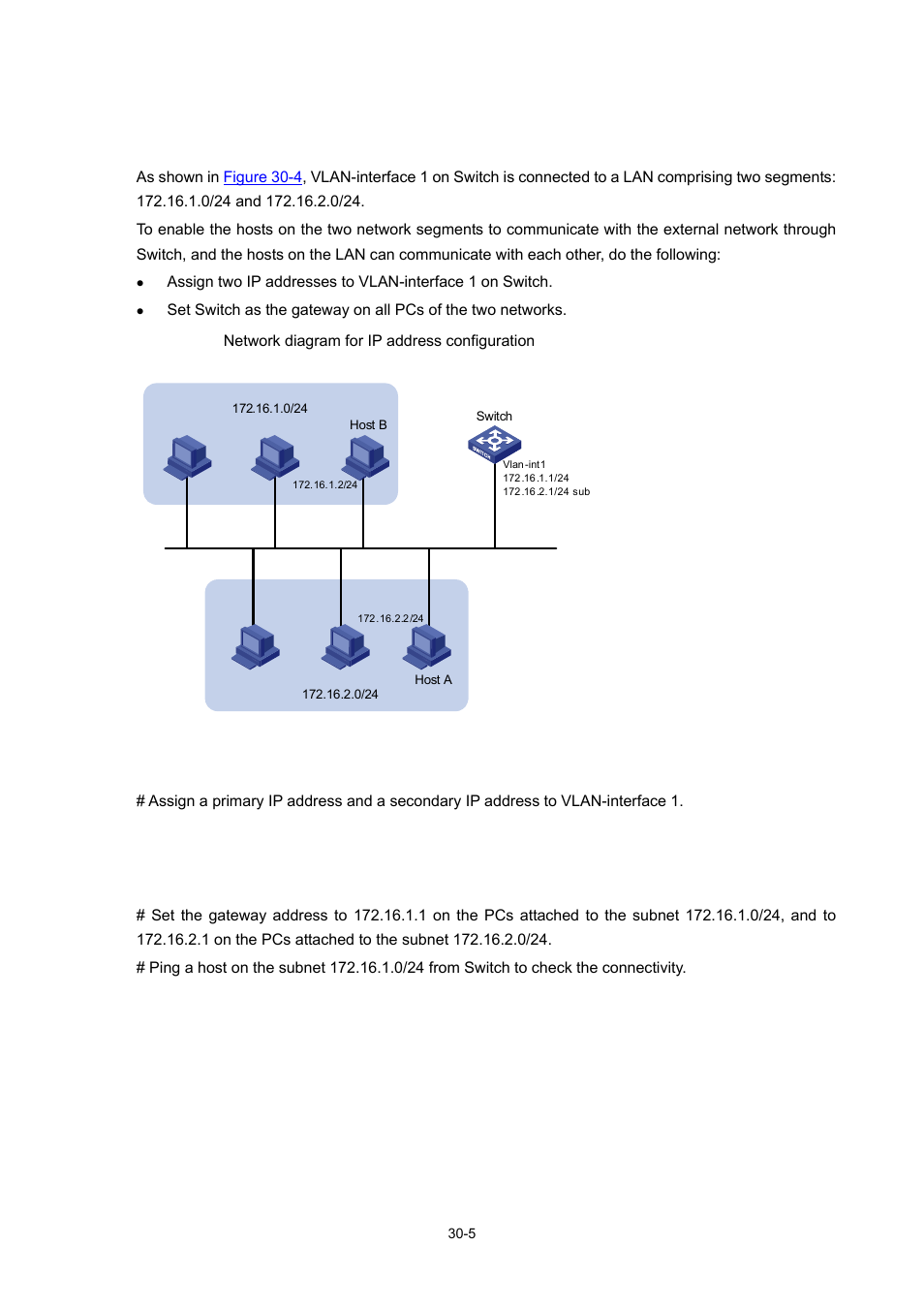 Ip address configuration example ii, Ip address configuration example ii -5 | H3C Technologies H3C WX3000 Series Unified Switches User Manual | Page 296 / 686