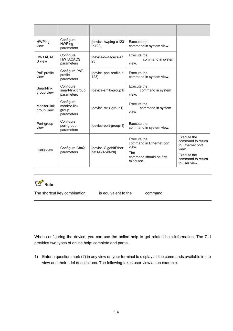 Cli features, Online help, Complete online help | H3C Technologies H3C WX3000 Series Unified Switches User Manual | Page 32 / 686