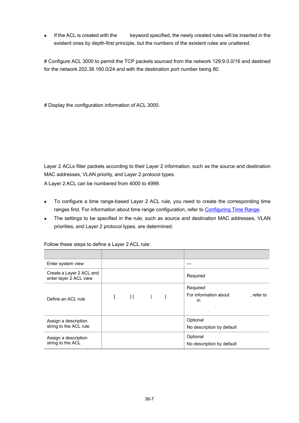 Configuring layer 2 acl | H3C Technologies H3C WX3000 Series Unified Switches User Manual | Page 336 / 686