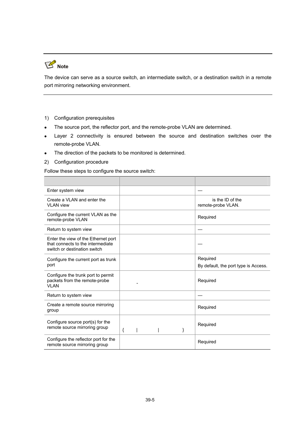Configuring remote port mirroring | H3C Technologies H3C WX3000 Series Unified Switches User Manual | Page 387 / 686