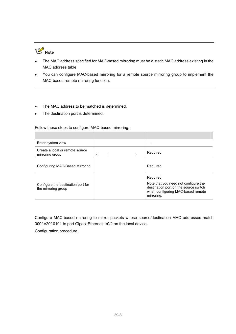 Configuring mac-based mirroring, Configuring mac-based mirroring -8 | H3C Technologies H3C WX3000 Series Unified Switches User Manual | Page 390 / 686