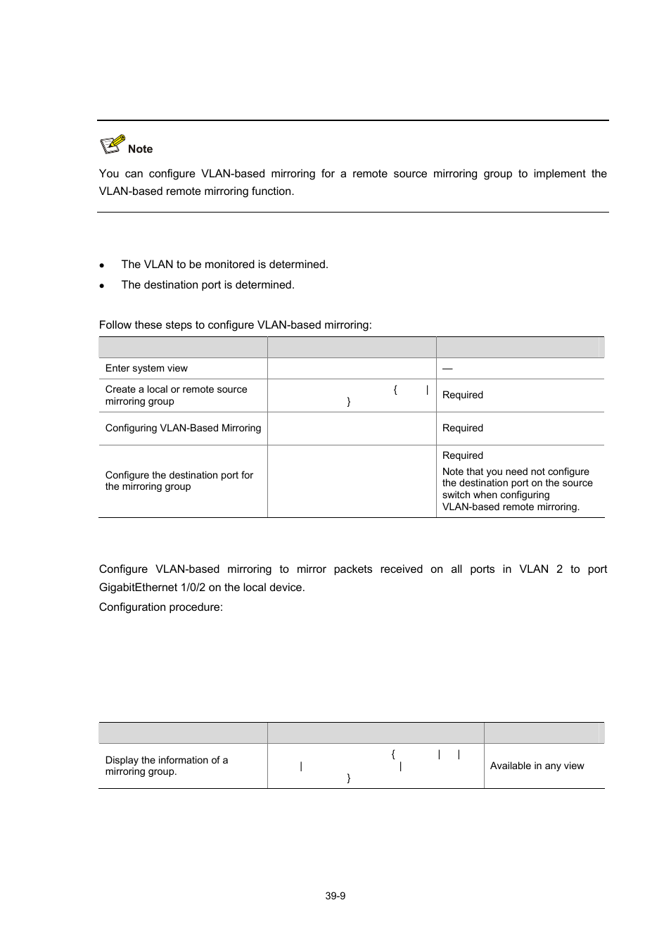 Configuring vlan-based mirroring, Displaying and maintaining port mirroring | H3C Technologies H3C WX3000 Series Unified Switches User Manual | Page 391 / 686