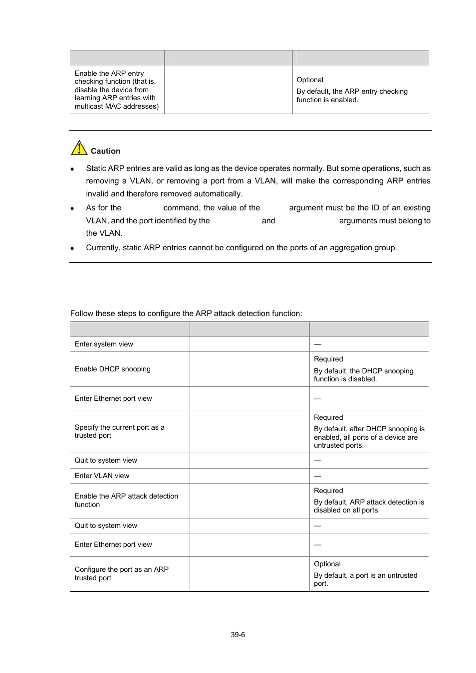Configuring arp attack detection | H3C Technologies H3C WX3000 Series Unified Switches User Manual | Page 401 / 686