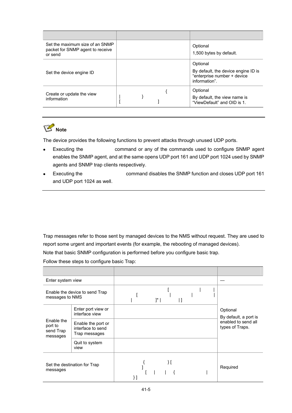 Configuring trap parameters, Configuring basic trap | H3C Technologies H3C WX3000 Series Unified Switches User Manual | Page 409 / 686