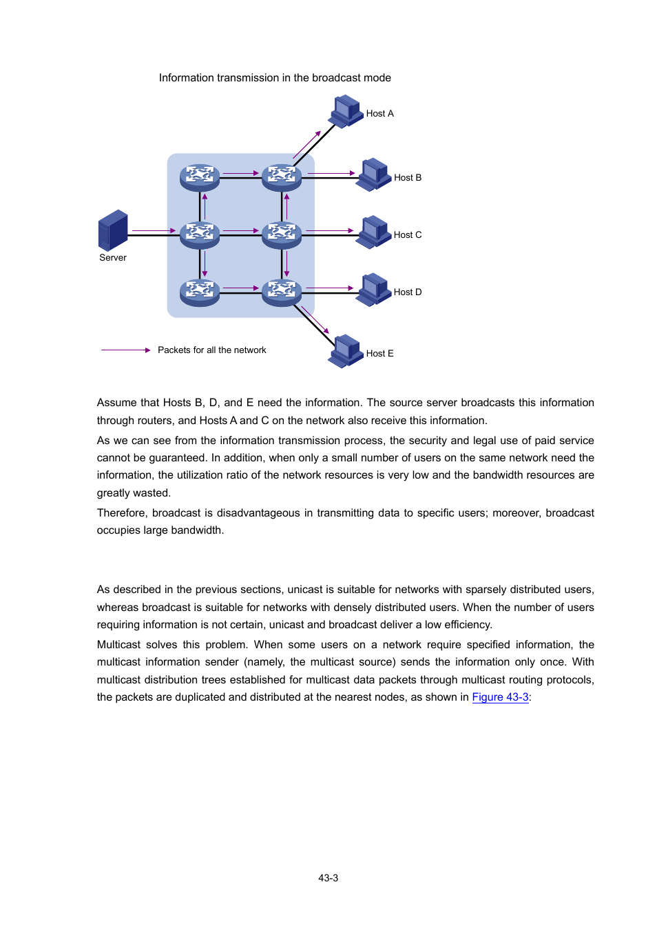 Information transmission in the multicast mode, Information transmission in the multicast mode -3 | H3C Technologies H3C WX3000 Series Unified Switches User Manual | Page 420 / 686