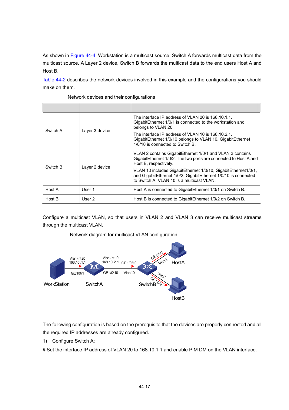 Configuring multicast vlan | H3C Technologies H3C WX3000 Series Unified Switches User Manual | Page 447 / 686