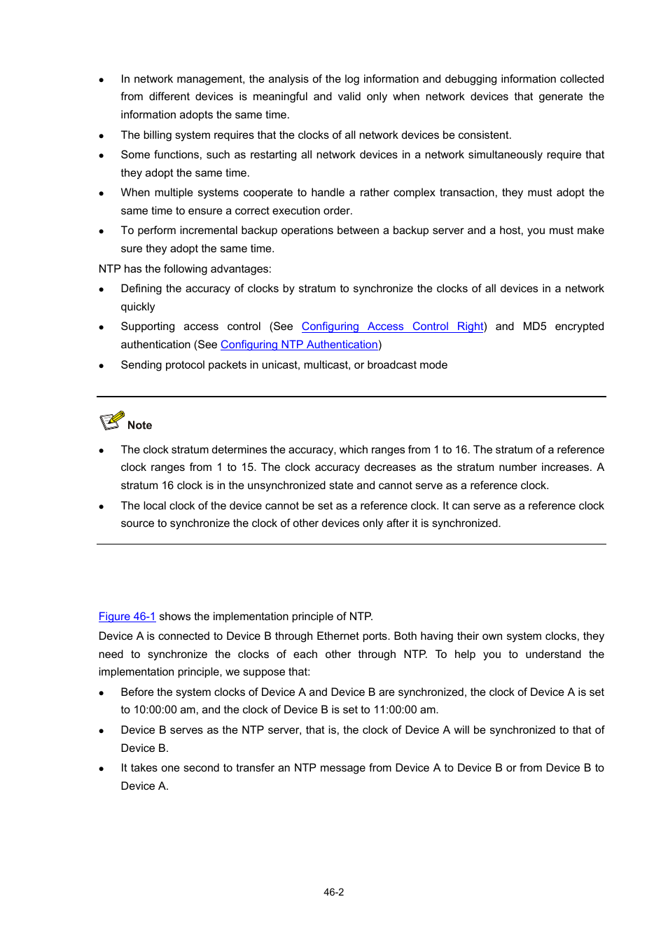 Implementation principle of ntp | H3C Technologies H3C WX3000 Series Unified Switches User Manual | Page 453 / 686
