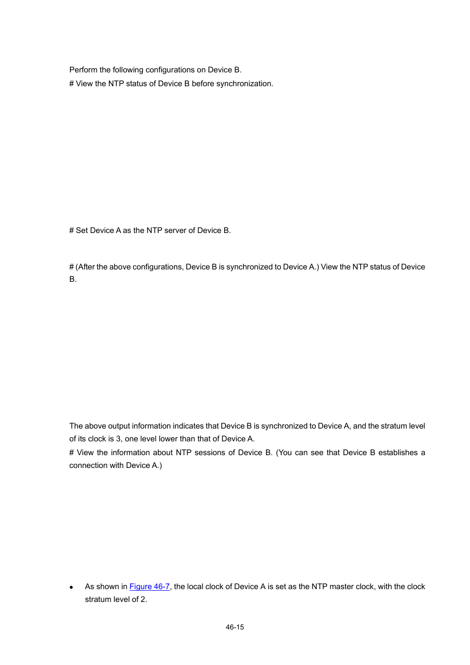 Configuring ntp symmetric peer mode, Configuring ntp symmetric peer mode -15 | H3C Technologies H3C WX3000 Series Unified Switches User Manual | Page 466 / 686