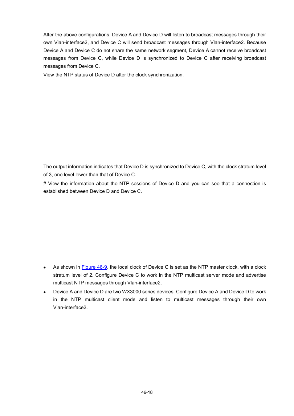 Configuring ntp multicast mode, Configuring ntp multicast mode -18 | H3C Technologies H3C WX3000 Series Unified Switches User Manual | Page 469 / 686