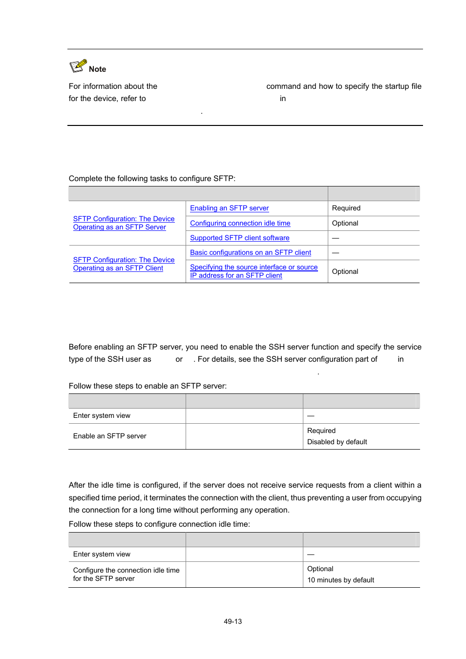 Sftp configuration | H3C Technologies H3C WX3000 Series Unified Switches User Manual | Page 526 / 686
