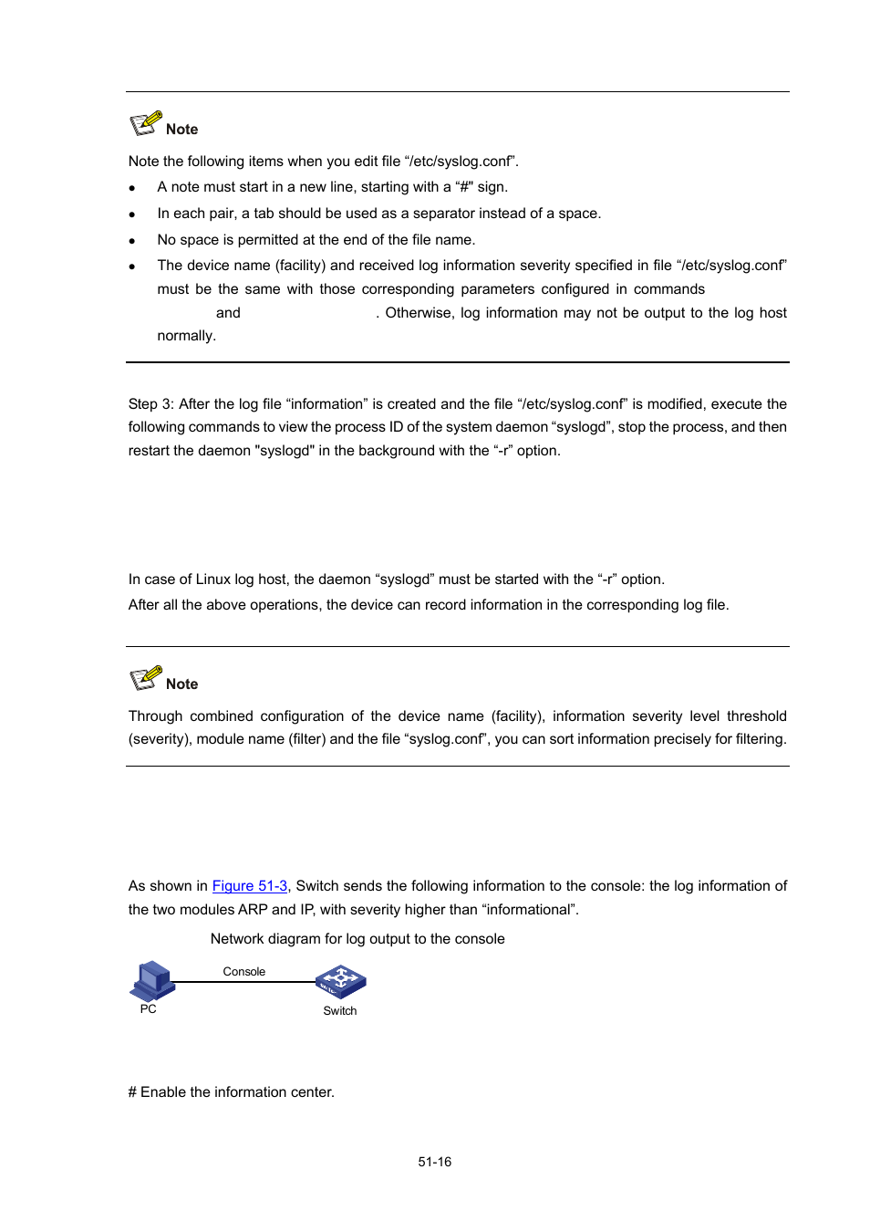 Log output to the console | H3C Technologies H3C WX3000 Series Unified Switches User Manual | Page 552 / 686