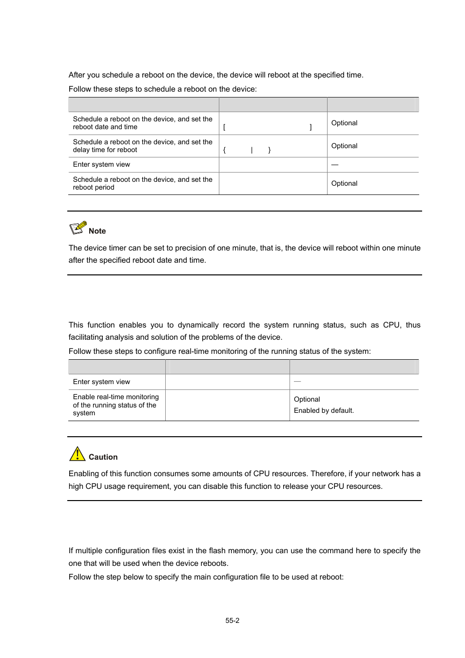 Scheduling a reboot on the device | H3C Technologies H3C WX3000 Series Unified Switches User Manual | Page 564 / 686