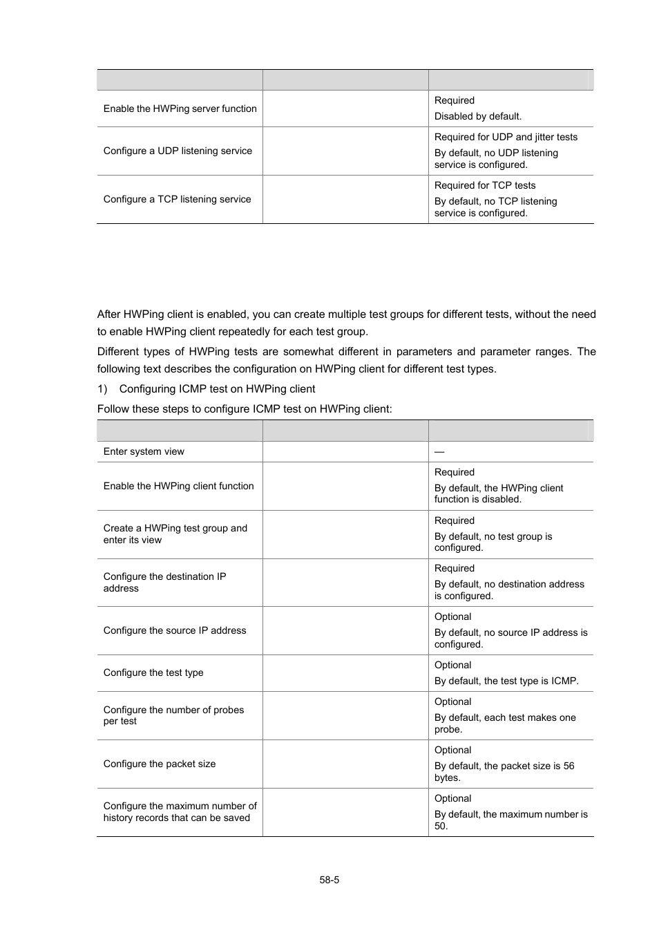 Hwping client configuration | H3C Technologies H3C WX3000 Series Unified Switches User Manual | Page 584 / 686