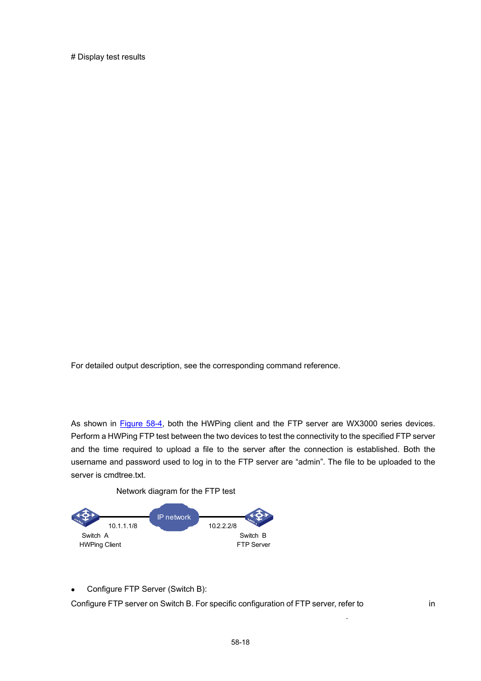 Ftp test | H3C Technologies H3C WX3000 Series Unified Switches User Manual | Page 597 / 686