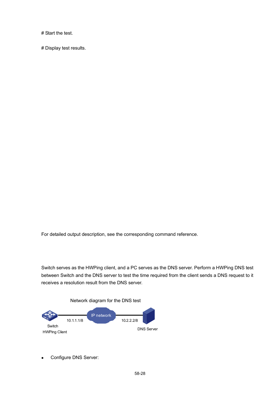 Dns test | H3C Technologies H3C WX3000 Series Unified Switches User Manual | Page 607 / 686