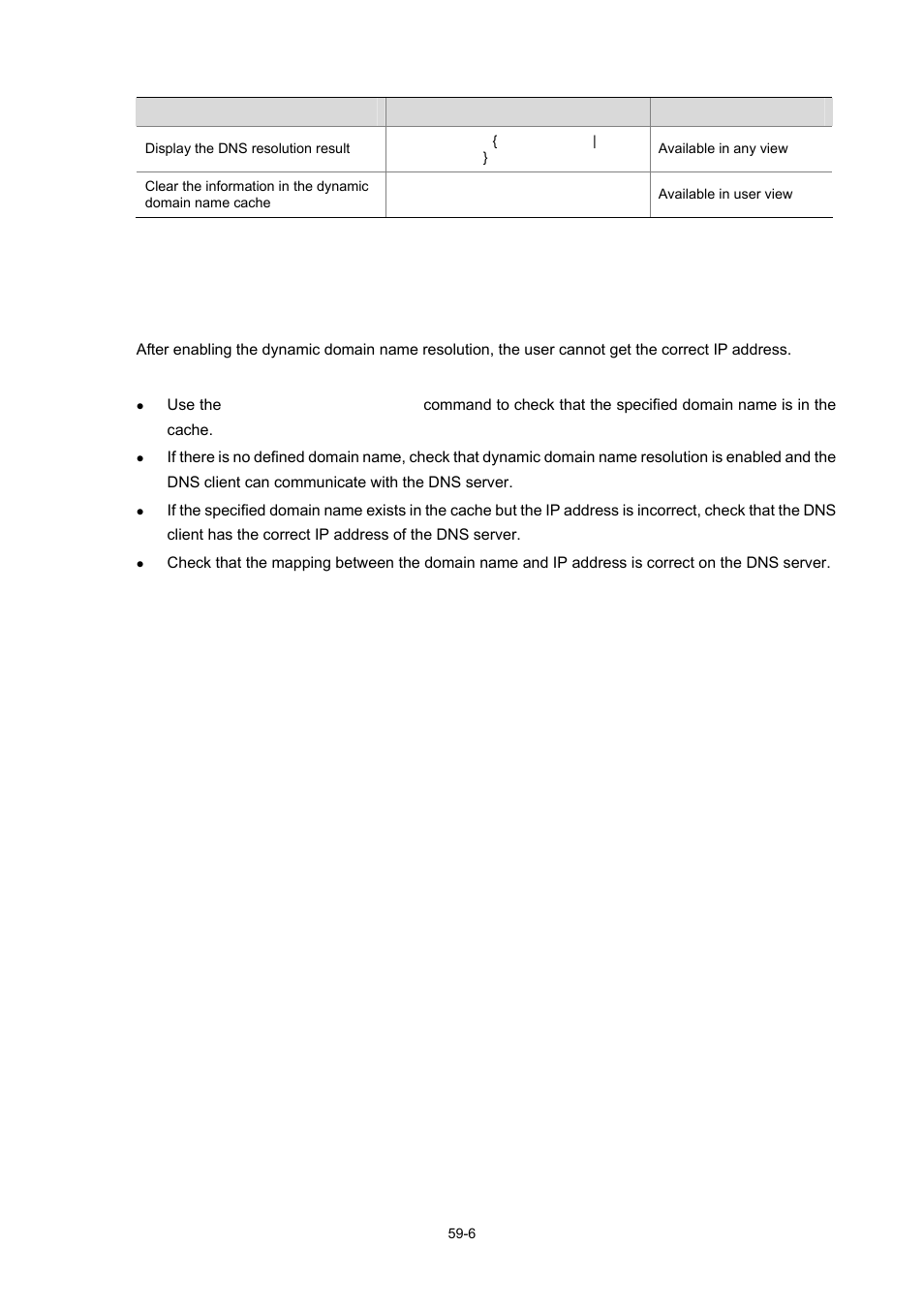 Troubleshooting dns configuration | H3C Technologies H3C WX3000 Series Unified Switches User Manual | Page 615 / 686