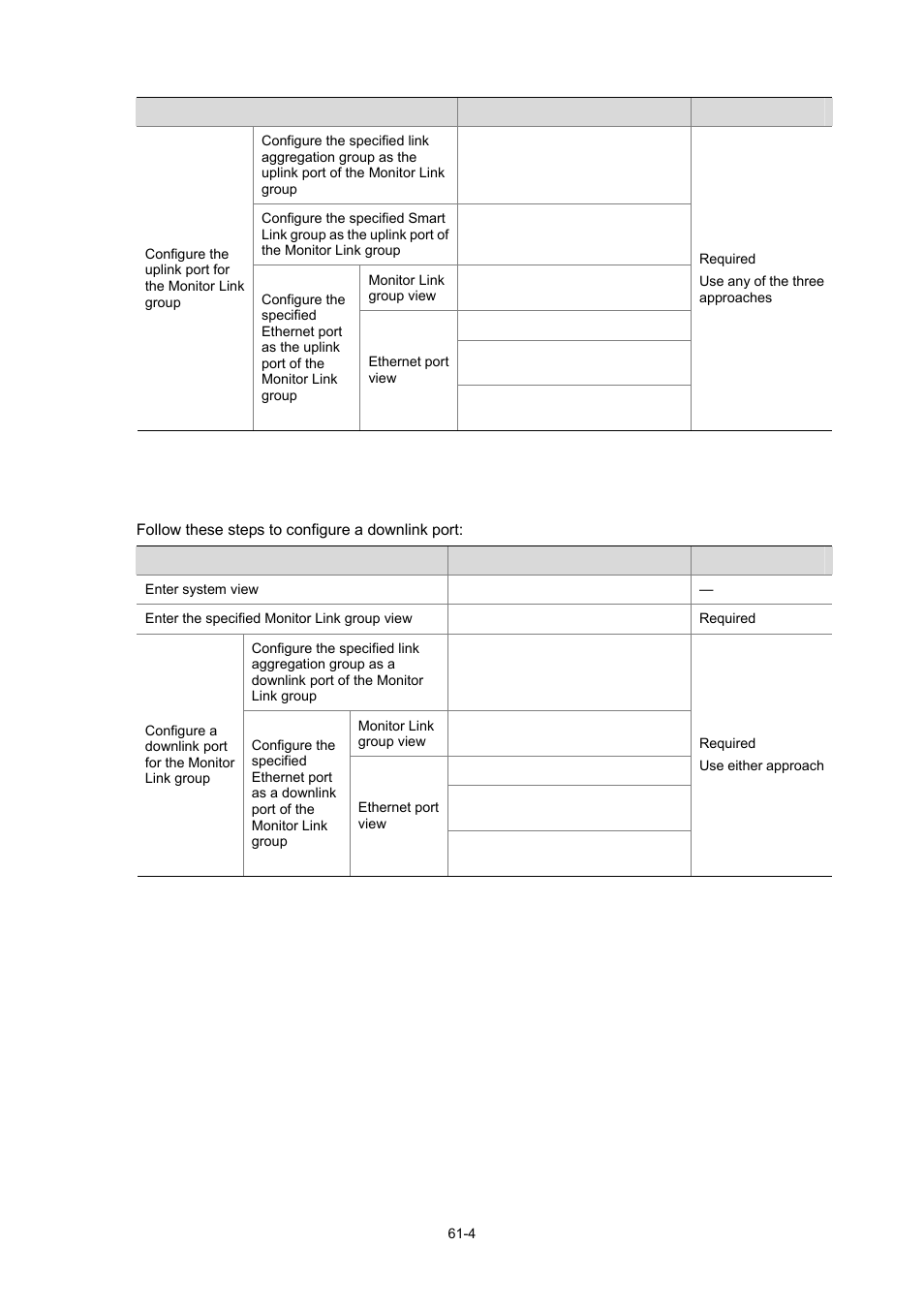 Configuring a downlink port | H3C Technologies H3C WX3000 Series Unified Switches User Manual | Page 627 / 686