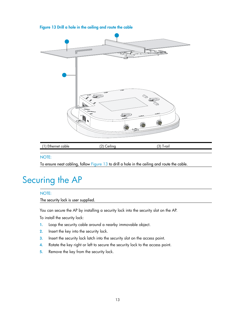 Securing the ap | H3C Technologies H3C WA3600 Series Access Points User Manual | Page 18 / 29